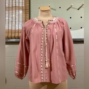 Lucky Brand Mauve Bohemian Blouse